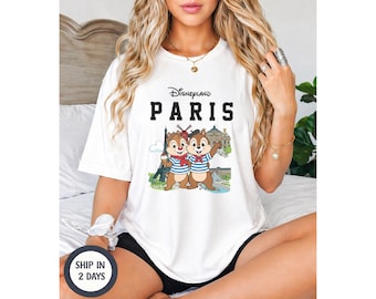Disneyland Paris Chip And Dale Shirt, Chip And Dale Paris Shirt, Disneyland Paris Family Vacation T-Shirt, Eiffel Tower Disney Shirt