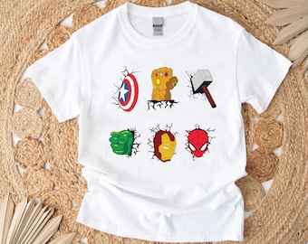 Disney Marvel Superhero Shirt, Avengers Disney Shirt, Marvel Matching T-shirts, Disney Family Trip Shirt, Marvel Logo Shirt