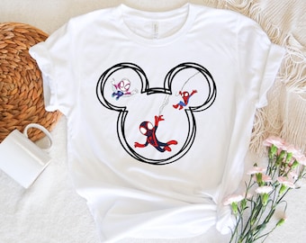Spidey And Amazing Friends Shirt, Disney Marvel Superhero Shirt, Spiderman Mickey Ears Shirt, Marvel Group Shirts, Disney Spiderman Shirt