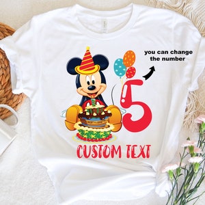 Custom Disney Mickey Birthday Shirt, Disney Birthday Family Matching Shirt, Mickey Kids Birthday Shirt, Disneyworld Birthday Party Shirt