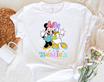 Camiseta de Minnie y Daisy Besties, camiseta de Mickey y sus amigos, camiseta de Disney Girls Trip, camiseta de Daisy Duck, camiseta de Disney Matching Friends