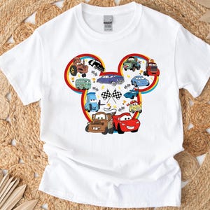 Disney Cars Shirt, Tow Mater Shirt, Mickey Ears Cars Shirt, Lightning McQueen Tshirt, Cars Luigi, Cars Sally, Disneyland Family Trip Shirt