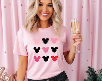 Pink Mickey Ears Shirt, Cute Disneyland Shirt, Magical Kingdom Shirt, Women Disney Shirt, Disney Girls Trip Shirt, Trendy Disney T-shirt