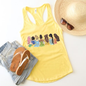 Disney Princess Tank Top, Disney Women&#39;s Tank Top, Magic Kingdom Tank Top, Disneyland Girls Tank Top, Colorful Disney Shirt, Princess Top