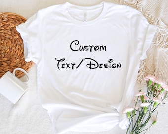 Maglietta Disney personalizzata, maglietta Disney personalizzata, maglietta con testo personalizzato, maglietta con design personalizzato, maglietta con foto personalizzata, maglietta regalo personalizzata