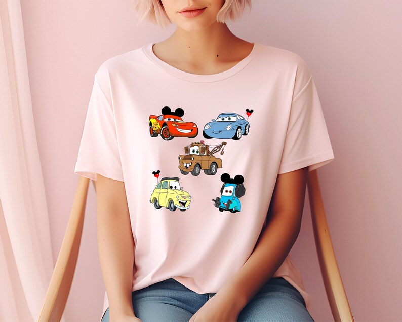 Disney Cars Shirt, Tow Mater Shirt, Lightning McQueen Tshirt, Cars Luigi, Cars Sally, Disneyland Family Trip Shirt, Mickey Ears Cars Shirt image 4