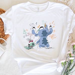 Disney Stitch Scrump Shirt, Cute Stitch Ohana Shirt, Floral Stitch Shirt, Funny Stitch Shirt, Disneyland Stitch Shirt, Disneyworld Kids Tee image 1