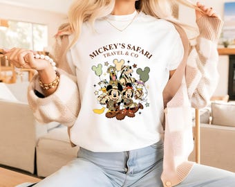 Mickey's Safari Travel Co Shirt, Disney Animal Kingdom Shirt, Disney Safari Trip Shirt, Mickey Friends Safari Shirt, Minnie Mouse Safari