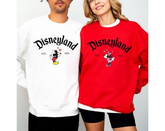 Disneyland Valentine's Day Matching Sweatshirt, Mickey And Minnie Lovers Sweatshirt & Hoodie, Disney Couple Sweatshirt, Disney Valentine Tee