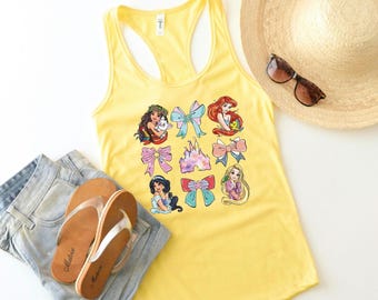 Disney Princess Tank Tops, Disney Women's Tank, Princess Coquette Tank Top, Magic Kingdom Tank Top, Moana Tank, Jasmine Tank, Rapunzel Tank