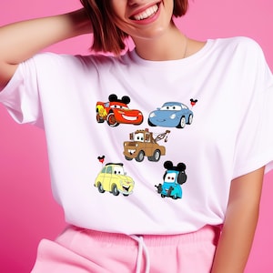 Disney Cars Shirt, Tow Mater Shirt, Lightning McQueen Tshirt, Cars Luigi, Cars Sally, Disneyland Family Trip Shirt, Mickey Ears Cars Shirt