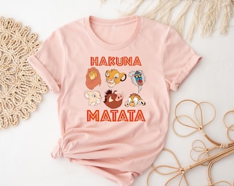 Camisa del Rey León de Disney, Camisa Hakuna Matata, Camisa Animal Kingdom, Camisa Disney Simba, Pumbaa Timon Simba Zazu, Camisa de vacaciones de Disney