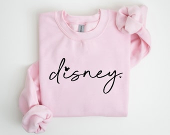 Simple Disney Sweatshirt, Women Disneyland Sweatshirt & Hoodie, Unisex Disney Crewneck, Disneyland Matching Sweatshirt, Disney Text Hoodie