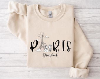 Felpa Disneyland Paris, Felpa girocollo Topolino e Minnie Disneyland Paris Family Vacation, Felpa Disney Torre Eiffel, Maglietta Disney Francia