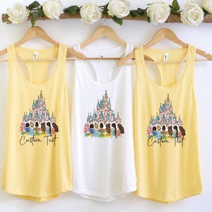 Disney Princess Tank Top, Disney Women&#39;s Tank Top, Magic Kingdom Tank Top, Disneyland Girls Tank Top, Custom Disney Princess Tank Top
