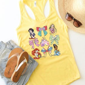Disney Princess Tank Tops, Disney Women&#39;s Tank, Princess Coquette Tank Top, Magic Kingdom Tank Top, Ariel Tank, Tiana Tank, Rapunzel Tank