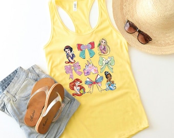 Disney Princess Tank Tops, Disney Women's Tank, Princess Coquette Tank Top, Magic Kingdom Tank Top, Ariel Tank, Tiana Tank, Rapunzel Tank