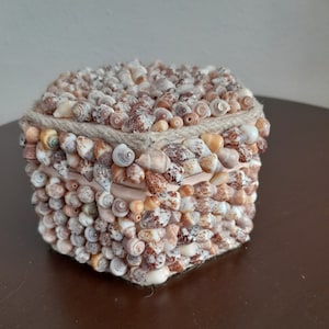 Jewelry box decorated with sea shells