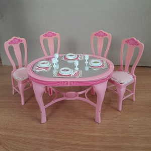 Dining Room Barbie Table And Chair Set Vintage Barbie Dining Room