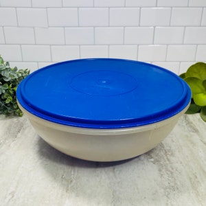Tupperware tupperware set of 3 little ideal bowls 8 ounce large snack cups  blue white