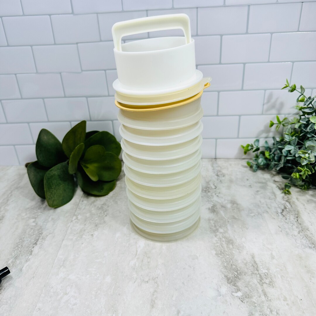 Vintage Tupperware Hamburger Patty Maker Set 882 4 Press Etsy