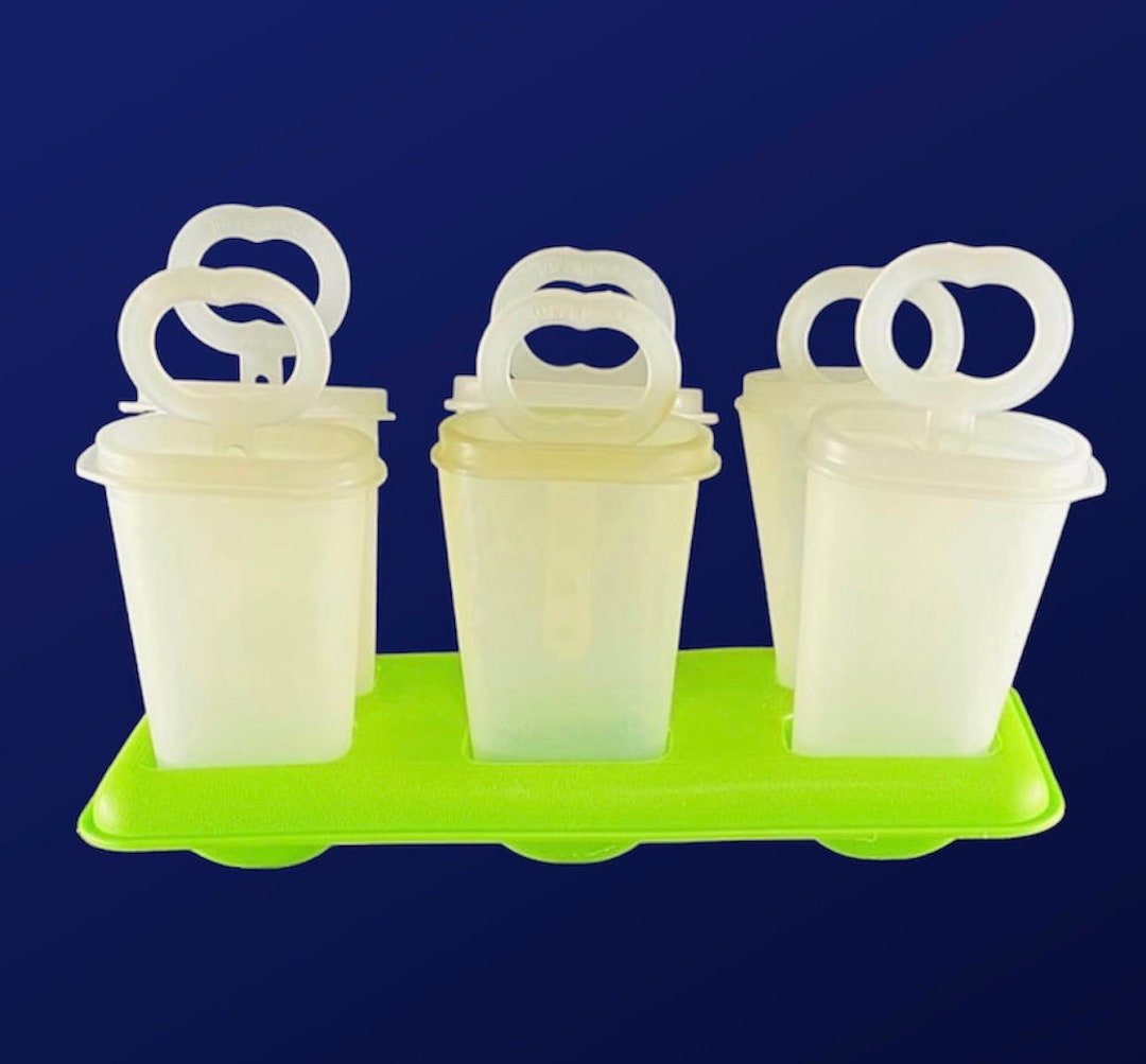 Tupperware Popsicle Maker 6 Pudding Pop Molds Vintage Etsy