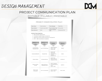 DM - Project Communication Plan in One Page