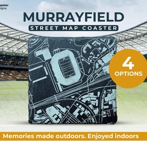 Murrayfield Rugby stadium street map with Framing Option - Scotlands national stadium - personalised options available