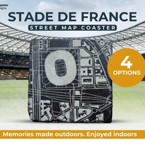 Stade de France street map with Framing Option - French national stadium - personalised options available
