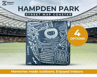 Hampden Park Stadium Map Coaster – Scotland Football, Personalised Gift