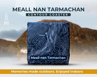 Meall nan Tarmachan Slate Coaster – Scotland Munro Gift