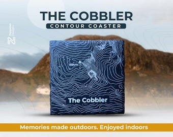 The Cobbler Slate Coaster – Scotland Hillwalking Gift, Personalised Option