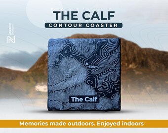 The Calf Slate Coaster – Yorkshire Dales Topographic Map, Personalised