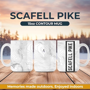 Mug en céramique 15 oz Contour blanc Scafell Pike