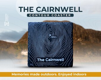 The Cairnwell Slate Coaster – Scottish Munro Gift, Climbing Date Option