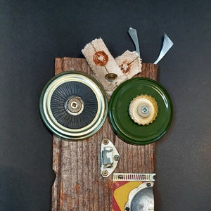 Decorative Wooden Owl Sculpture Gift For Owl Lovers – Recycled Metal And Plastic Home Decor