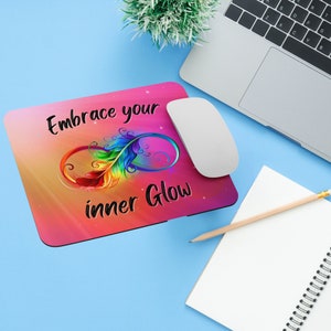 Regalo di compleanno del tappetino per mouse per lui o per lei, regalo per il capo, regalo estetico, personalizzato, regalo per il risveglio, regalo ispiratore, regalo per il computer