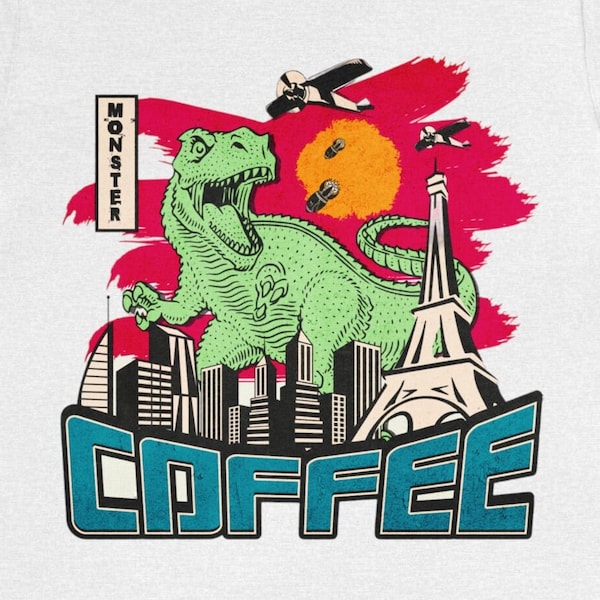 Monster Coffee Shirt, Versatile fashion, Comfy unisex, Universal studios, Frankenstein book, Unique gifting, Halloween outfit,Vibrant colors