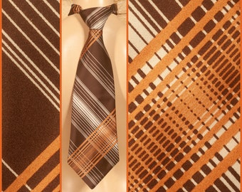 Cravate / cravate à carreaux extra large vintage des années 70 - L 53" - l 4 3/4"