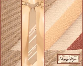 Vintage 60er Jahre 'Champs Elysées - Paris' Schmale Krawatte / Krawatte - L 53 1/2" - B 2 3/4"
