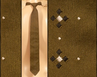 Cravate/cravate fine vintage des années 50 - L 54" - L 2 3/8"