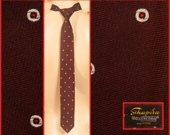 Corbata/corbata ajustada 'Shapira' vintage de los años 50 - L 51" - W2 3/4"