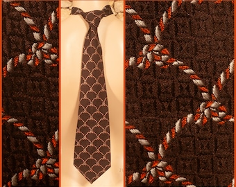 Cravate / cravate large vintage des années 70 - L 55 - W 4"