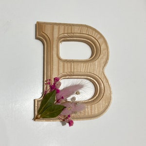 Carta floral de madera 4,33 pulgadas Carta de flores personalizada BodaCarta de madera con flores Carta de guardería Bebé Regalo Ducha Deco. ENVÍO GRATIS