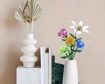 Colourful Flower building blocks bouquet, DIY project