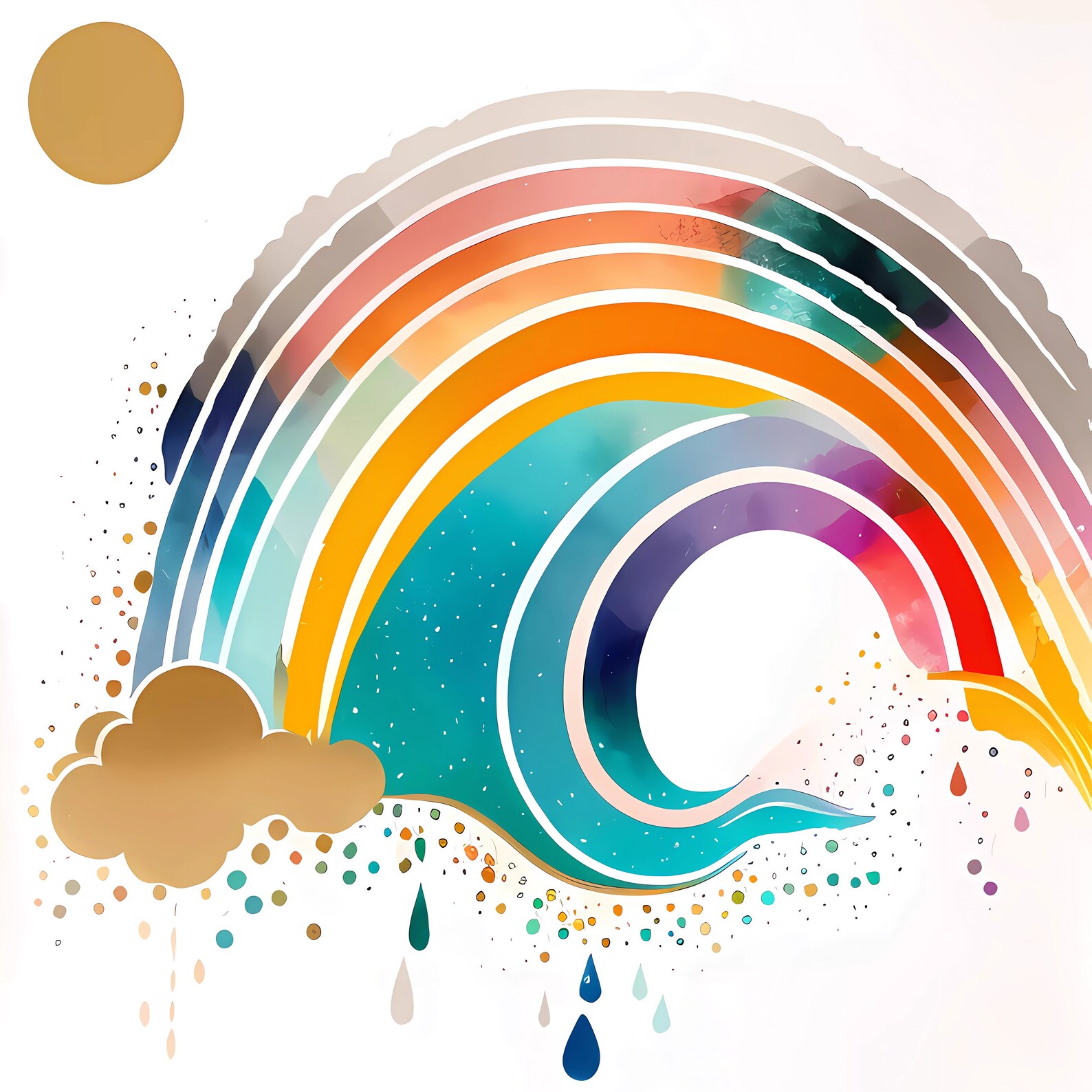 Rainbow Nursery Wall Art Rainbow Baby Printable Colorful Etsy