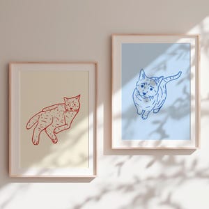 Personalized Cat Portrait, Custom Pet Art, Badly Drawn Pet Art, Cat Lover Gift, Custom Pet Portrait, Hand Drawn Dog Poster