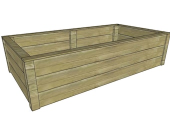 Cedar Raised Garden Bed Planter Box Woodworking Plans (Digital Download)