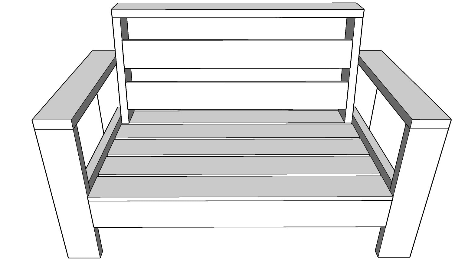 Outdoor Loveseat Step by Step Woodworking Plans Outdoor Sofa Plans Outdoor Couch Plans Etsy