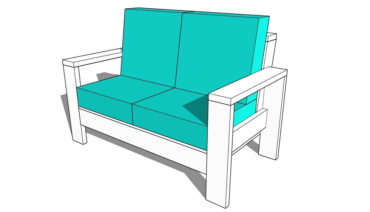 Outdoor Loveseat Step by Step Woodworking Plans Outdoor Sofa Plans Outdoor Couch Plans Etsy